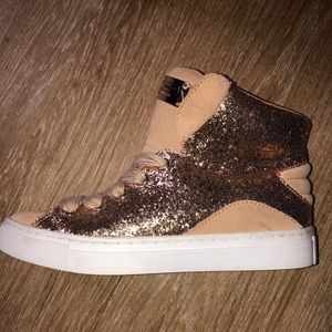 Gold glitter Authentic Coach sneakers